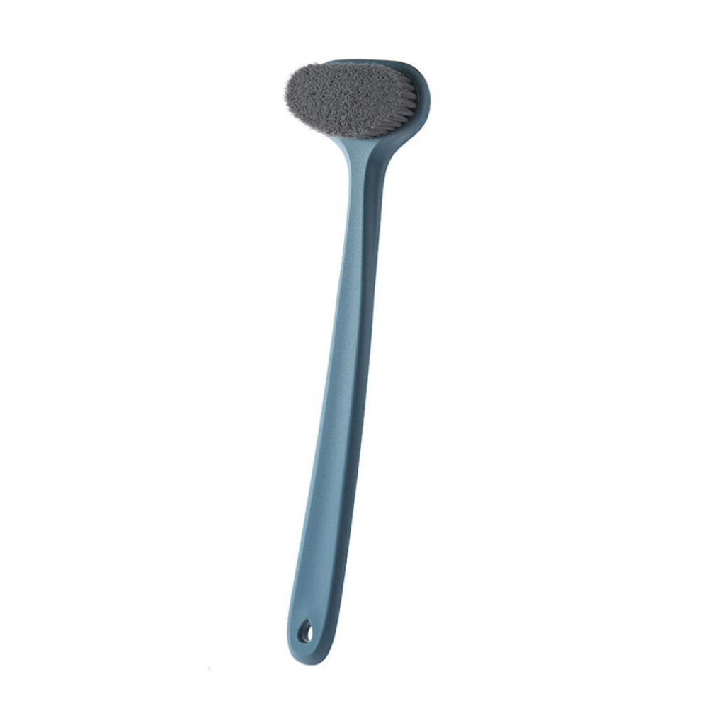 Bath Brush and Back Scrubber Set, Long Curved Handle, Soft Bristles for Gentle Exfoliation, Navy 2 Pack