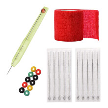 Stick Poke Tattoo Kit with 10 Needles and Grommets, Precision Hand Poke Tool for Fine Line Tattoos