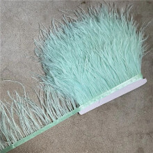 Wholesale 10Yard High Quality Ostrich Feather Trim Fringe Feather Ribbon 10-15CM/4-6Inch Width Sewing Crafts Costumes Decoration Mint color 5 yards