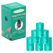 AIXING Dog Poop Bags 6 Rolls, 15 Bags/Roll, 13x9inch, Compostable & Leak-proof, Compatible with Pet Poops and Cat Litters