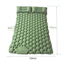 Inflatable Camping Mattress: Thick Lightweight Double Air Bed for Outdoor, Compatible with Olive Green-2[ZHE]