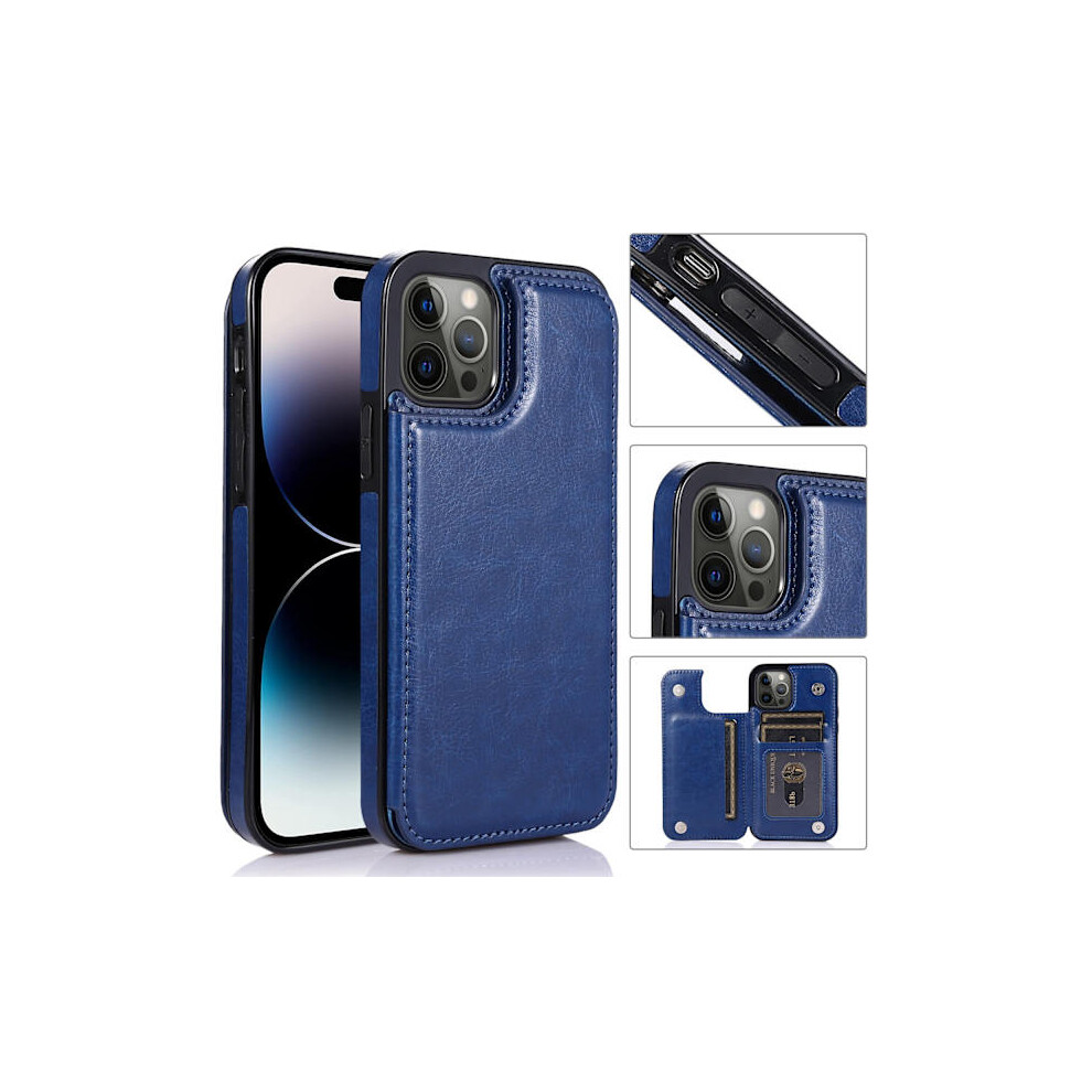 Compatible With Iphone 14 Pro - Nkobee Case Card Slot Wallet Dark Blue 9322103596732