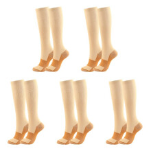 Calcetines de compresión de cobre (5 pares) 15-20 mmHg. La mejor circulación sanguínea. Ideales para uso deportivo y diario para hombres y