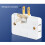 XunW Μετατροπέας Plug180Degree Μετατροπέας Προσαρμογέας One In Three Power Νέα Επέκταση Λευκό 7
