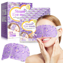JunYeShi Stoom Oogmasker, 12 stuks: 12 warme lavendel stoom oogmaskers die vermoeide ogen langdurig verwarmen en zo ontspanning bevorderen.