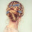 Pettine per capelli da sposa Tkrady con fiore blu e rosa e perle, accessorio per capelli da sposa e damigelle. 5