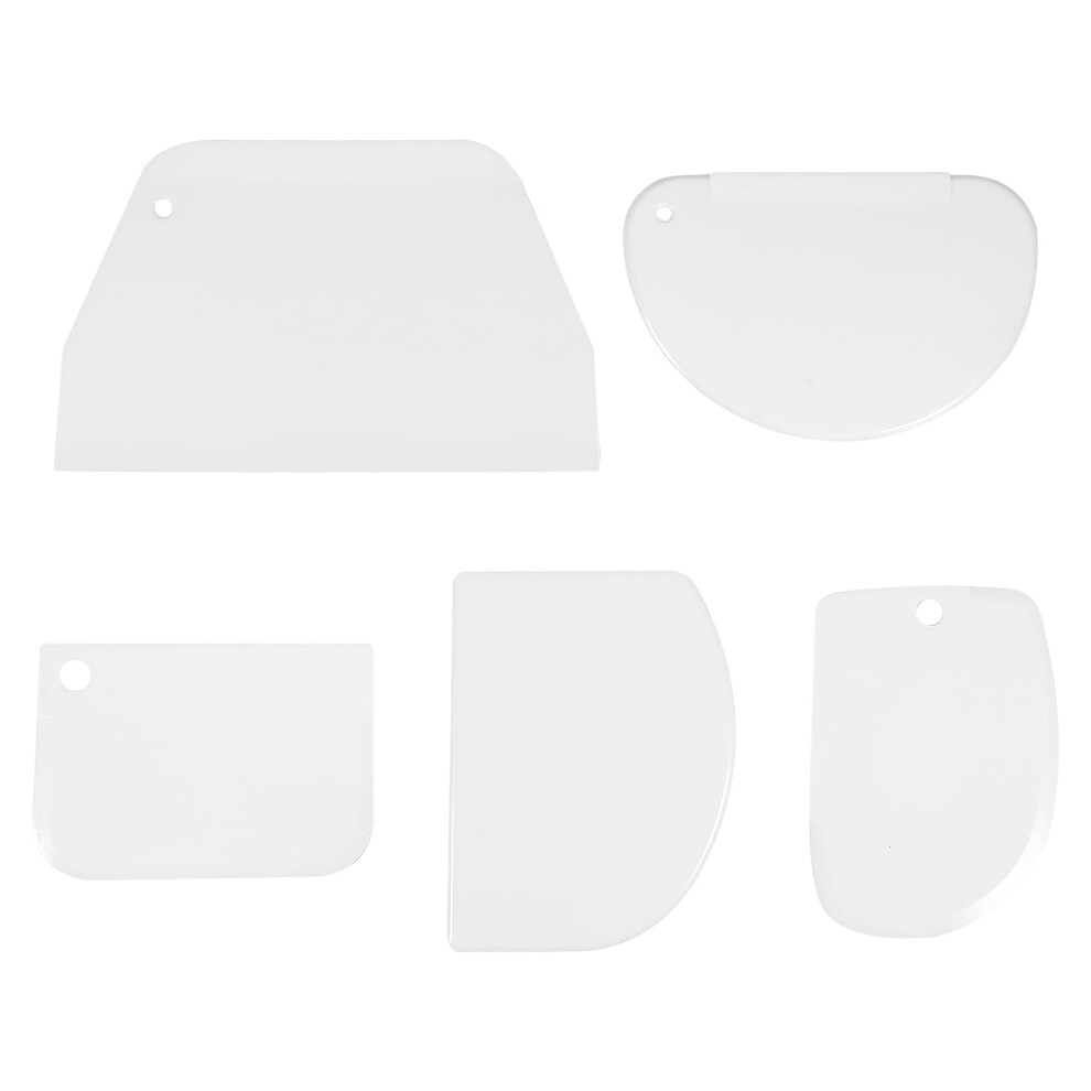 5Pcs Cake Scraper Transparent Scraper Sliced Rice Noodles Scraper For Baking 9389440390430