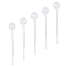 5 cucharas de café transparentes, cucharas para capuchino, agitadores de café, cucharas de té para vasos, cucharas mezcladoras.