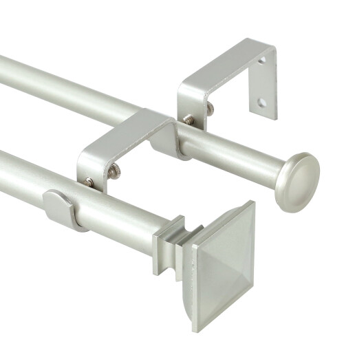 Σετ διπλών κουρτινόξυλων Urbanest Square Urn, 5/8", 84"-120", από κασσίτερο