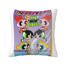 Clúdach Piliúir Thar a Bhog le Zipper ó na Powerpuff Girls do Sheomra Leapa, Tolg, Clúdach Piliúir Cluthar Cluthar do Gach Séasúr