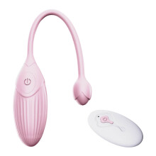 Voksenlegetøj til kvinder, vibrerende rose med dybtgående dildo, dynamisk blød tunge til klitoris-brystvortestimulation, vandtæt genopladeligt