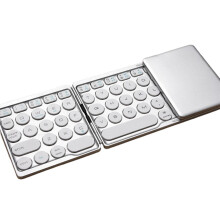 Foldable Bluetooth Keyboard With Touchpad, Wireless Portable Mini Keyboard For Tablets And Phones Featuring Larger Touchpad And Rechargeable Battery