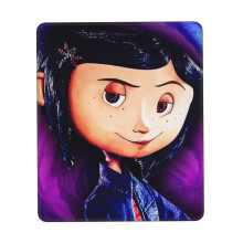 Podložka pod myš Coraline s prešívaným okrajom, protišmyková gumená základňa, umývateľná lycra tkanina, kompatibilná s počítačmi a