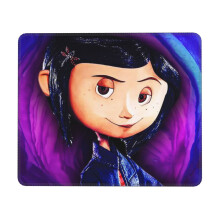 Coraline musmatta med sydd kant, kompatibel med datorer och bärbara datorer, halkfri gummibas, tvättbar lycraduk