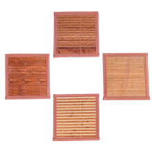 4-teiliges Hamster-Matten-Set, Marmor-Hasenkissen, Naturbambus