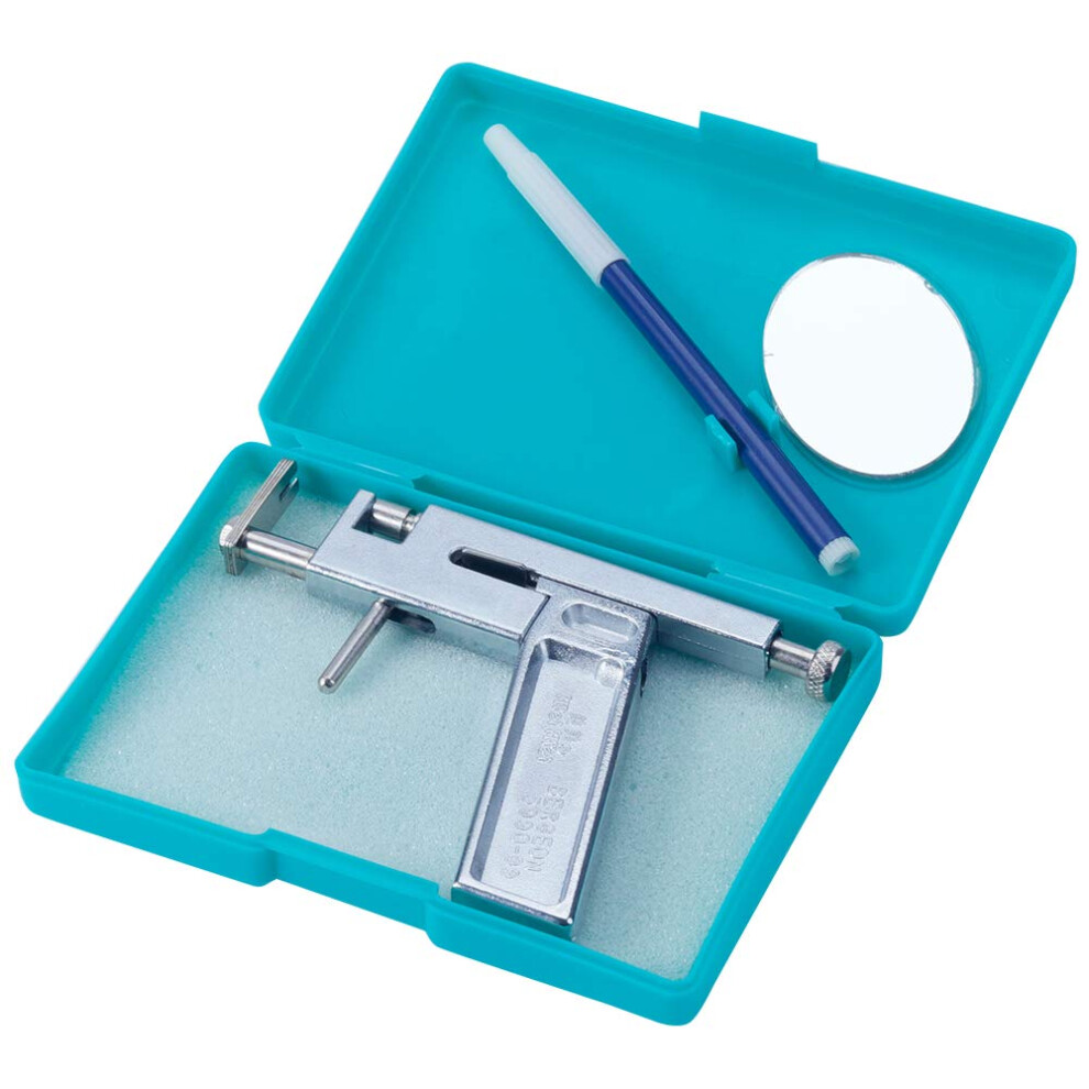 Silver Professional Reusable Stainless Steel Ear Piercing Gun Kit With Studs And Storage Case