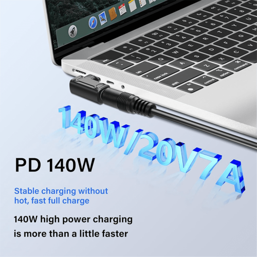Nabíjací adaptér PD140W DC na Type-C, DC samica na USB-C samec, pre telefón, tablet, notebook (A) 1