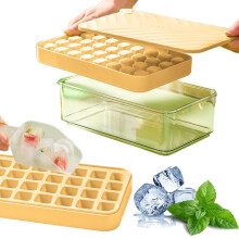 FloHua Regalos de Navidad en Liquidación Ice Lattice Home Ice Maker con pala, molde para cubitos de hielo de fácil desmolde, caja de almacenamiento