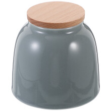 Contenitore in ceramica bianca per caffè e tè, con tappo ermetico.