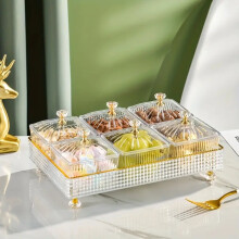 SHAOSZC Luxus-Süßigkeitenbox im nordischen Stil - Leichtes Set mit 6 eleganten Süßigkeitenschalen für kleine Snacks - Ideal für Restaurants und
