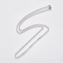 *Unisex pantserschakelketting van AISI304-staal, verschillende kleuren/lengtes, titanium, 60 cm, staal