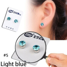Pendientes magnéticos adelgazantes de acupresión para perder peso, color blanco y azul lago.
