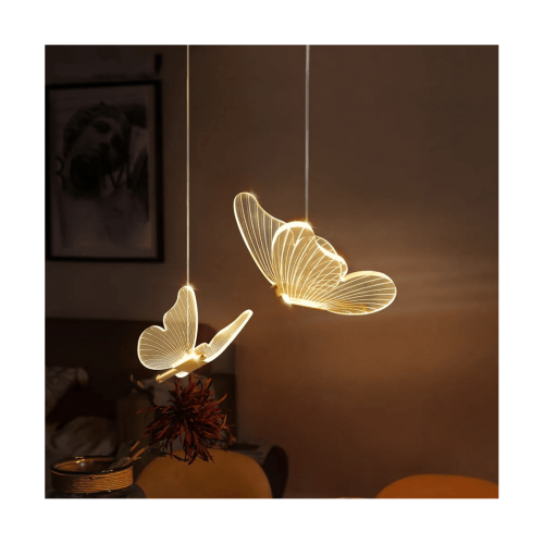 Κρεμαστά φώτα LED πεταλούδας Nordic Golden Bedside πολυέλαιος φωτισμός για σαλόνι 1