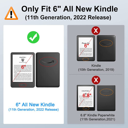 Θήκη για ολοκαίνουργιο Kindle 6" (11η γενιά - κυκλοφορία 2022), εξαιρετικά διαφανές 1
