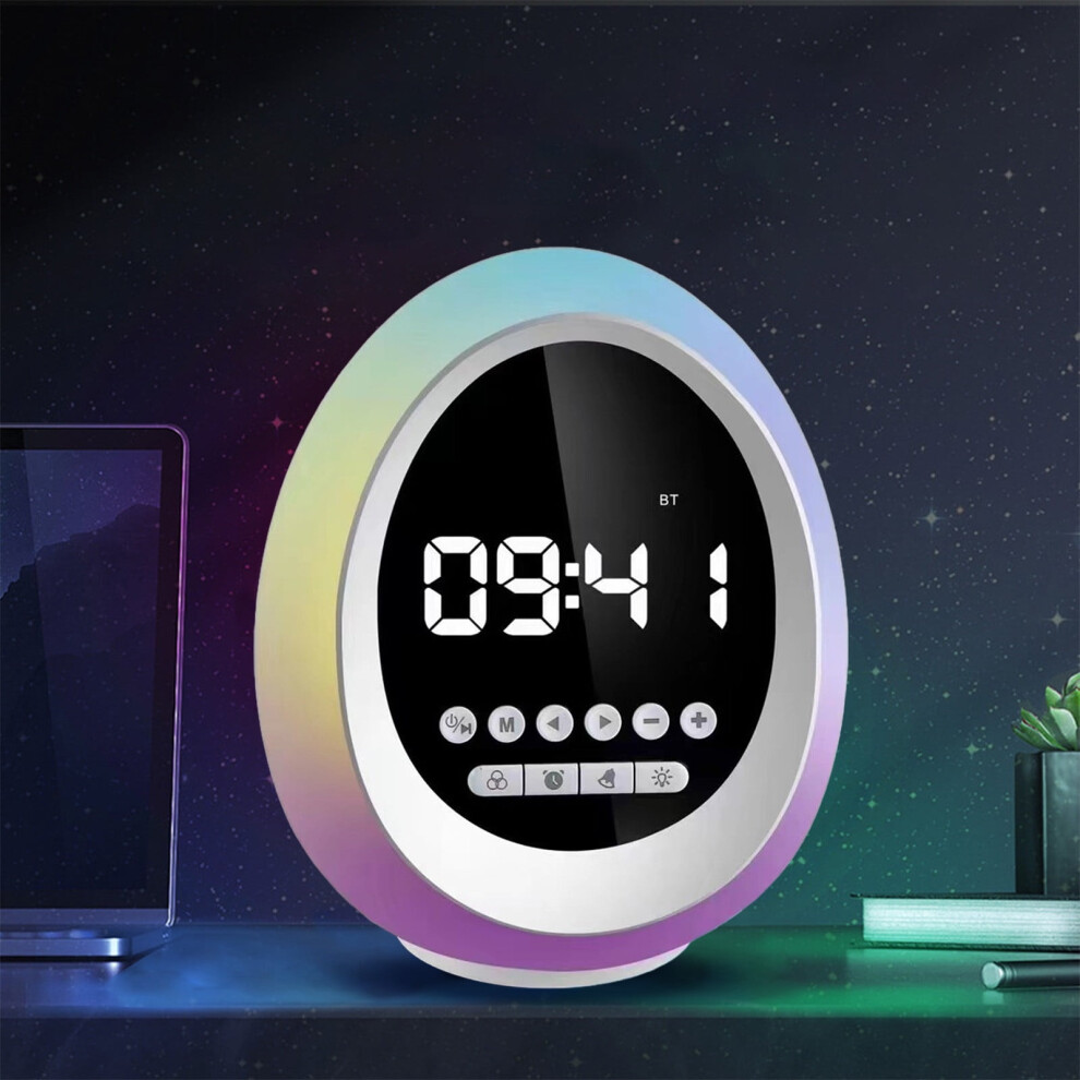 Txmfgh Bluetooth Speaker With Rgb Wireless Mini Audio Compatible With Xxx, Alarm Clock & Card Slot Light 9433291464755