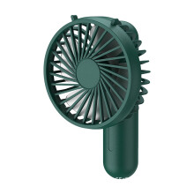 Mini Portable Fan Silent & Powerful, 3 Speeds, USB Rechargeable, Lightweight with Base - Compatible with Desk & Makeup Use