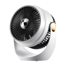 Quinlirra draagbare campingventilator 3600mAh met LED-verlichting, USB-oplaadbaar, ophanghaak, geschikt voor tent, wandelen en bureaugebruik