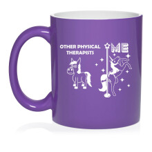 Taza de café/té de cerámica divertida con diseño de unicornio superestrella para fisioterapeutas. Regalo ideal para ella, él, amigos,
