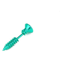 Pendientes LKWLPD para hombre, broma de Halloween, aleación de titanio, piercing de rosca, pendientes de acero inoxidable, pendientes