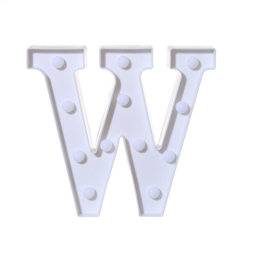 WinysinAlphabet LED-Buchstabenleuchten, weiße Kunststoffbuchstaben, stehend oder hängend 2