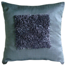 HomeCentric-tyynynpäällinen, sininen koristeellinen sohvatyynynpäällinen, 2 kpl pakkaus, 40x40 cm, silkkiä vetoketjulla, yksivärinen,
