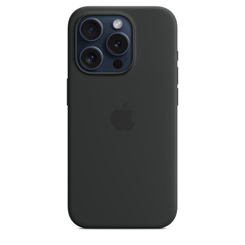 Συμβατή με iPhone15 Θήκη τηλεφώνου υγρής σιλικόνης με MagSafe Soft-touch 6.1" σε μαύρο χρώμα