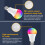 AURORA TRADE E27 RGB Bulb Timing Function Color Changing Remote Control High Brightness Smart Bulb for Home 7