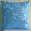 Μαξιλαροθήκες 22x22 ιντσών σε χρώμα Aqua Blue, τετράγωνη μεταξωτή υφή, συμπαγής ομίχλη, 4