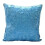 Μαξιλαροθήκες 22x22 ιντσών σε χρώμα Aqua Blue, τετράγωνη μεταξωτή υφή, συμπαγής ομίχλη, 1