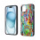 Capa para iPhone 15 compatível com Pikachu, capa de vidro macio para celular com câmera dupla. 2