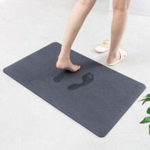 Tappetino da bagno in gomma ad asciugatura rapida, super assorbente, sottile, adatto per il bagno, si adatta sotto la porta, lavabile, blu navy.