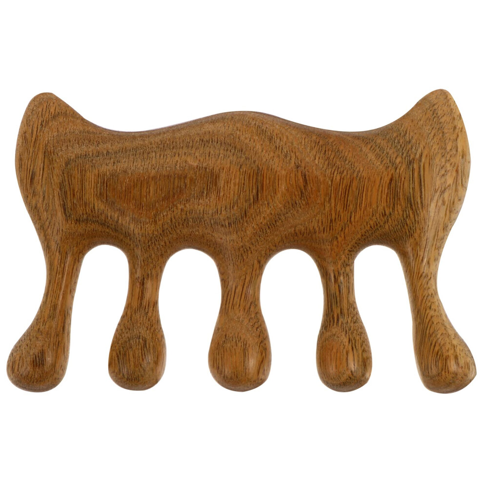 Unisex Wooden Scalp Massage Comb With Rounded Edges, Dual Purpose Design For Hair And Body Care