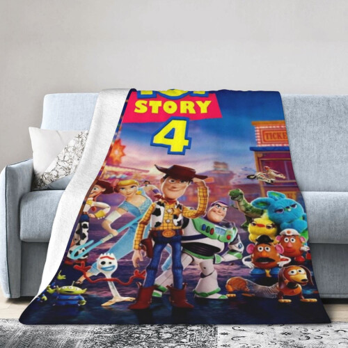Κουβέρτα TOY STORY με φανελένια επένδυση για καναπέ-κρεβάτι 60"X50"