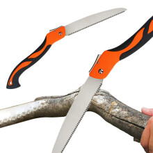 Skládací ruční pila Giyblacko 9,8" s trojitým řezem, ergonomická ocelová rukojeť pro řezání stromů, vhodná pro prořezávání a