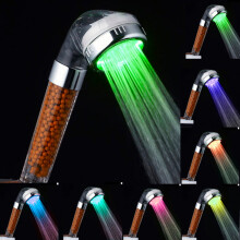 Yakbaofuo RGB7 Farbige LED-Beleuchtung Wasserbad Badezimmer Filterdusche Handbrause-Set