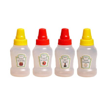 Miniaturowe butelki na keczup do akcesoriów bento box, miniaturowe butelki na przyprawy, plastikowe butelki, pojemniki, puste pojemniki na keczup