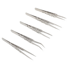 5 Pcs Crafts Tweezers Eyelash Extension Kit Soldering Electronics Stainless Steel Precision Work