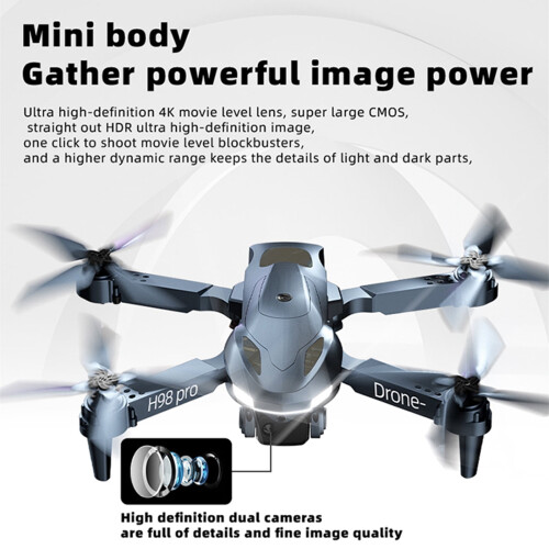 Viflosae Drone με κάμερα HD 1080P, οπτική ροή ύψους, λειτουργία Headless - Συμβατό με 2