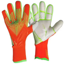 1 pair of football gloves Goalkeeper gloves Orange 8-Adults