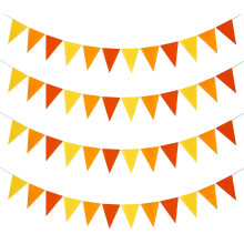 4 banderines triangulares de fieltro para decoración de cumpleaños, bodas, baby showers, aulas, hogares y habitaciones infantiles. Compatible con